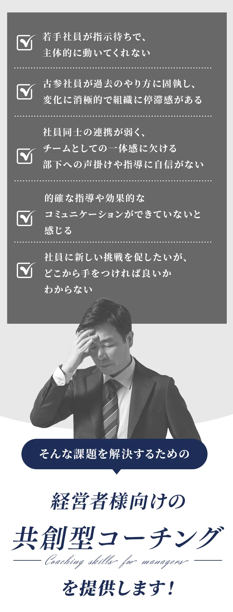経営者様のお悩みの例